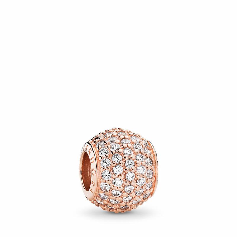 Pandora Rose™ Pavé Lights Charm Ireland - Pandora Rose/Cubic Zirconia - 542809NIS